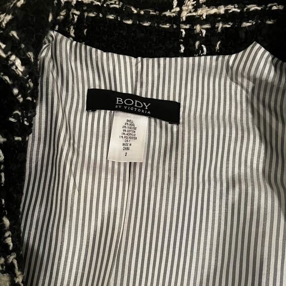 NEW Body Victoria's Secret Wool Windowpane Timeless Classic Plaid Blazer Jacket - Picture 12 of 16